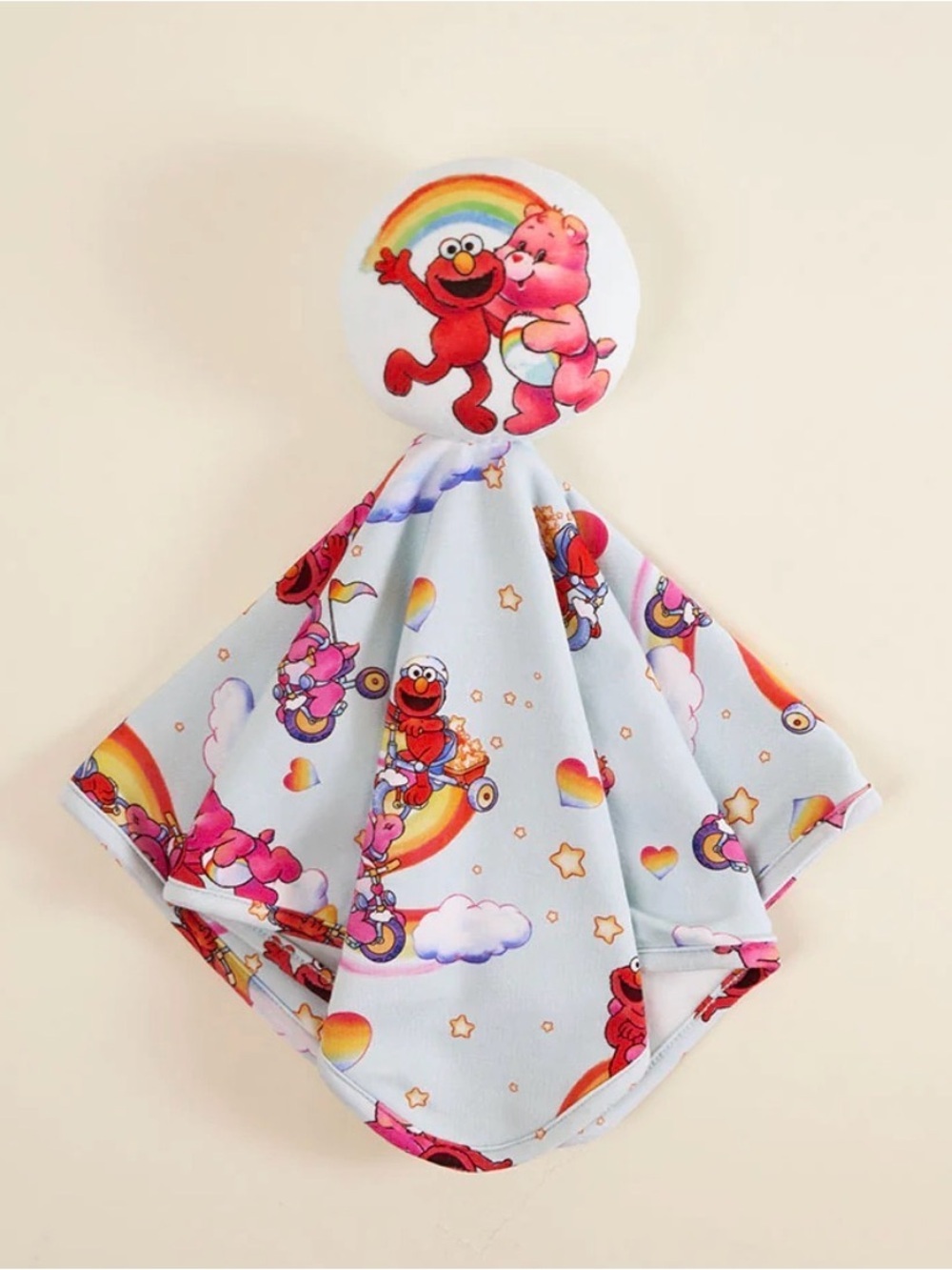 Posh Peanut Light Blue Elmo & Care Bear Rainbow Baby lovey